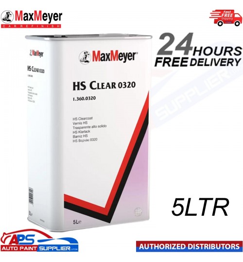 MAXMEYER HS CLEAR LACQUER 0320 5 LITRE High Solids Clearcoat 0320 VOC Compliant
